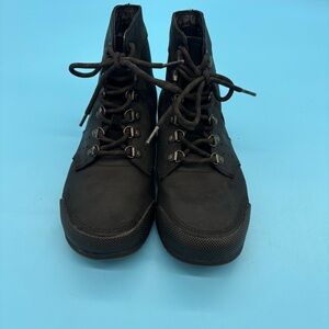 Sorel Ankeny II Mid Boot Black Lace-Up Ankle Boots Men Dark Brown 7